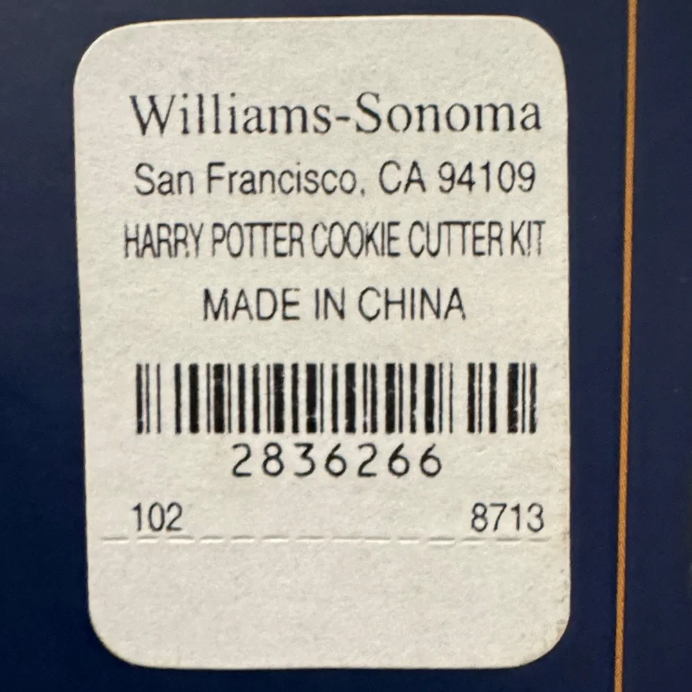 Williams Sonoma Harry Potter Cookie Cutter Set